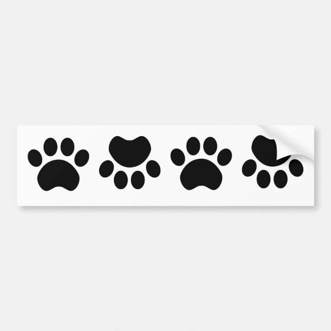 Paw Print Bumper Sticker (Front)