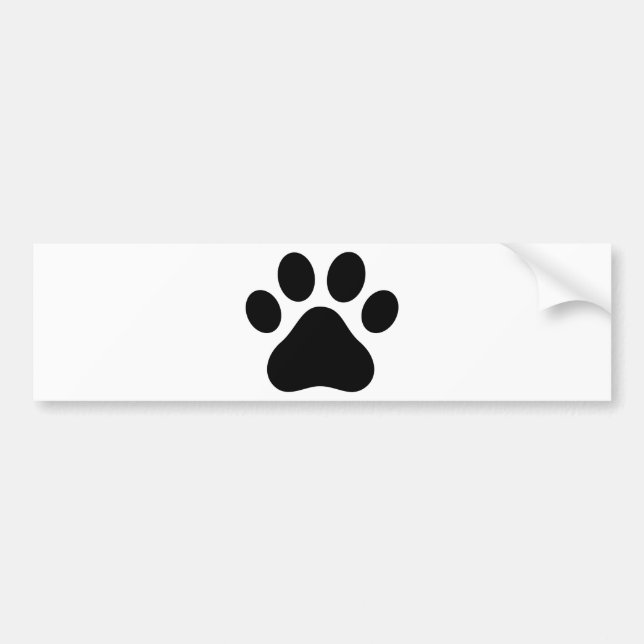 Paw print bumper sticker (Front)