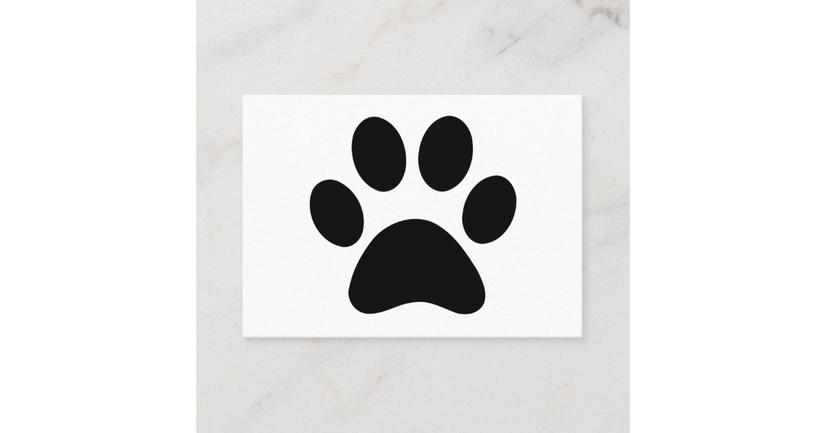 PAW PRINT BUSINESS CARD | Zazzle