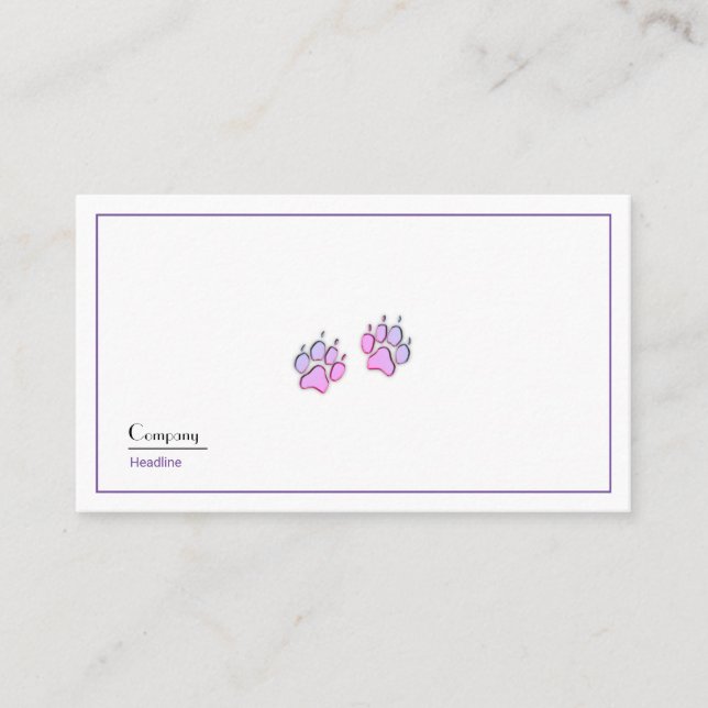 Paw Print Business Card (Front)