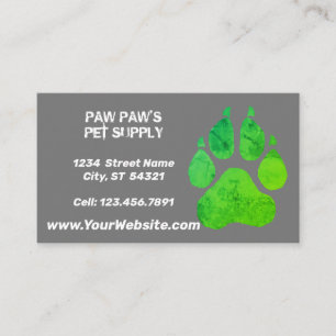 Paw Print Business Card