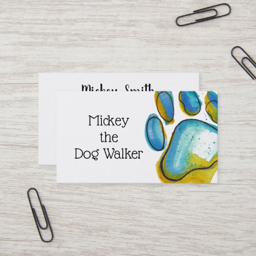 Paw Print Business Card