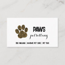 Paw Print Business Card