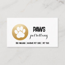 Paw Print Business Card