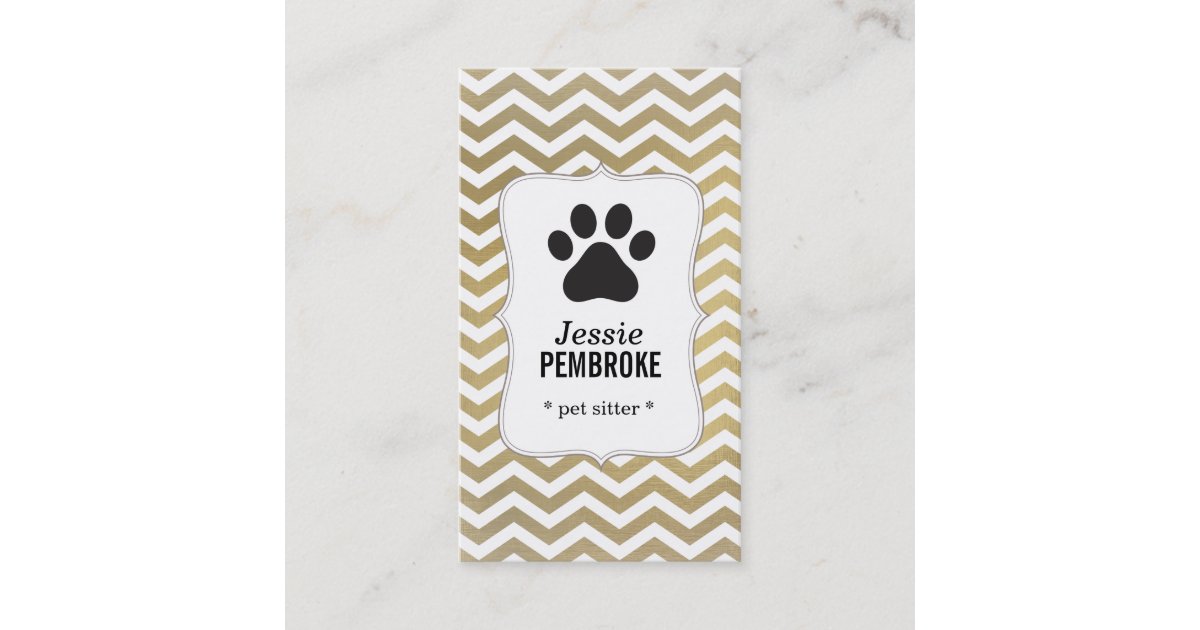 paw-print-business-card-faux-foil-zazzle