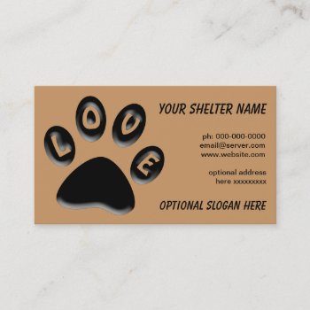 Paw Print Business Card  For Shelters  Rescue  Vet Business Card by FXtions at Zazzle