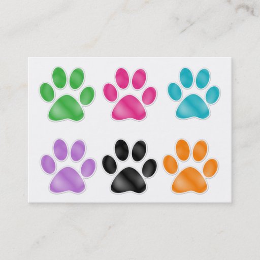 Customizable Paw Print by SRF Business Card Templates