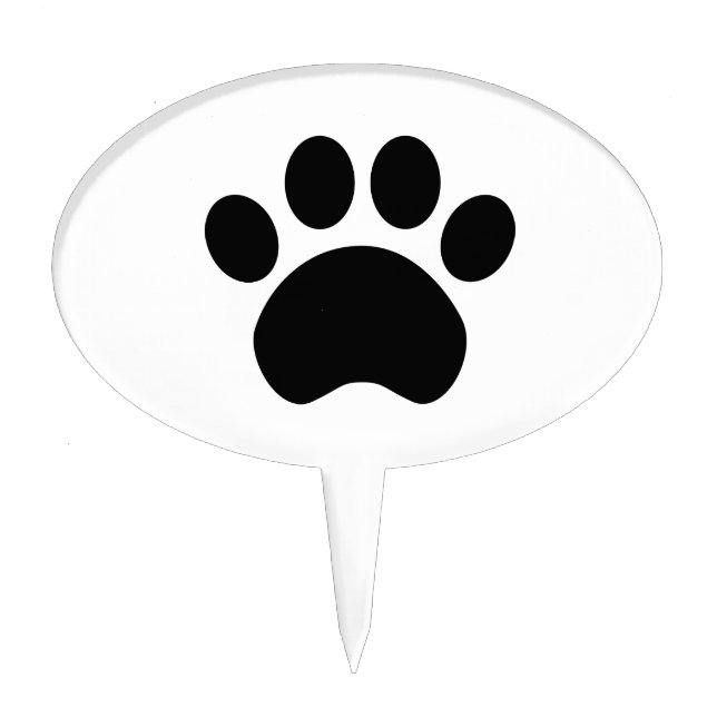 Paw Print Cake Topper (Front)