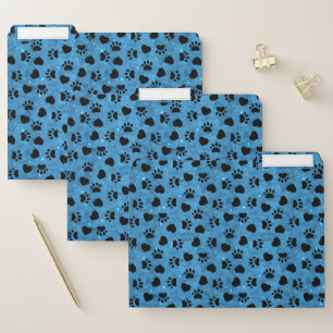 Paw Print Cat Lovers Cute Kitten Heart Animal File Folder