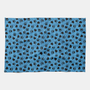 Paw Print Cat Lovers Cute Kitten Heart Animal Kitchen Towel