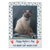 Paw Print Cat Mom Photo Template Mother's Day (Front)