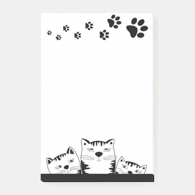 "Paw Print" Cat Post-it Notes (Front)
