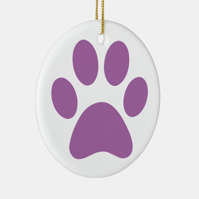 Paw Print     Ceramic Ornament (Right)