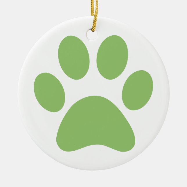 Paw Print   Ceramic Ornament (Front)