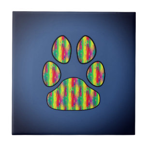 Paw Print Ceramic Tile