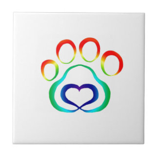 Pawprint Ceramic Tiles | Zazzle