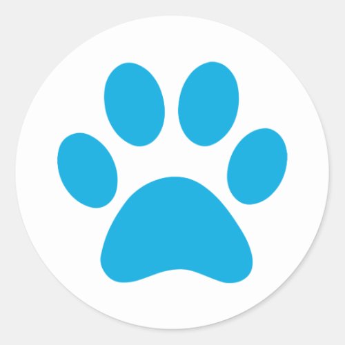 Paw Print   Classic Round Sticker