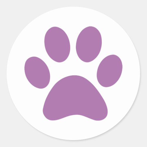 Paw Print    Classic Round Sticker