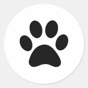 PAW PRINT CLASSIC ROUND STICKER