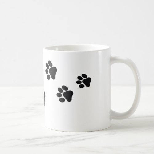 Paw print coffee mug