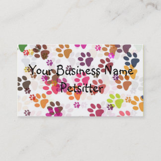 Paw Print Collage, Your Business N... Business Card