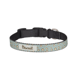 Paw Print Cookies Green Pattern Monogram Pet Collar