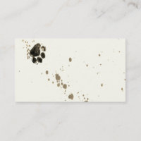 paw print custom business card template | Zazzle