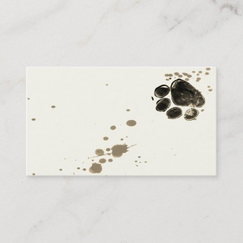 paw print custom business card template