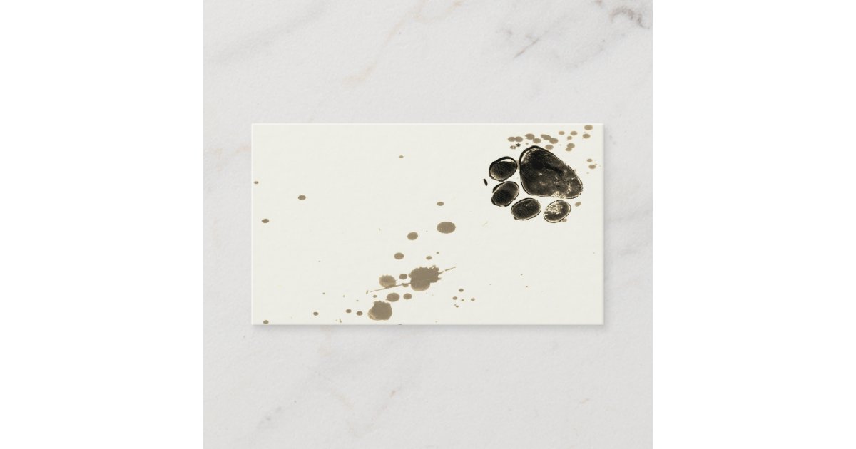 paw print custom business card template | Zazzle