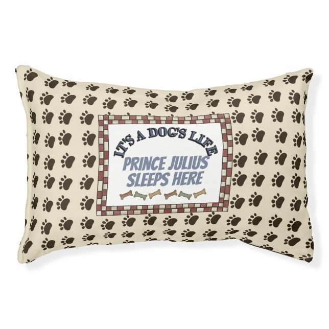 Paw Print Custom Dog Bed (Front)