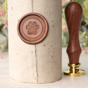 Paw Print Custom Pet Name V2 Wax Seal Stamp