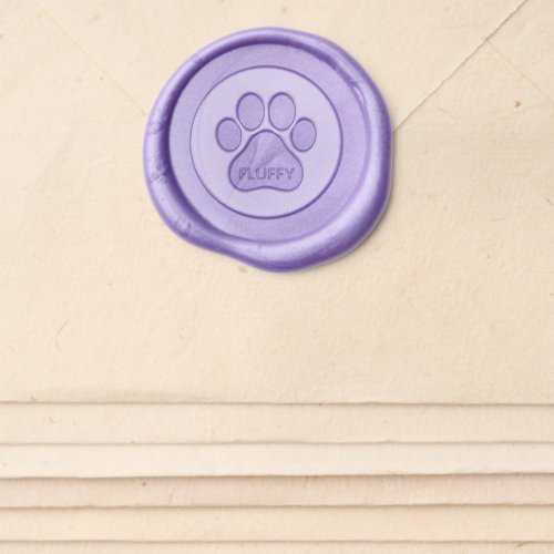 Paw Print Custom Pet Name V2 Wax Seal Sticker