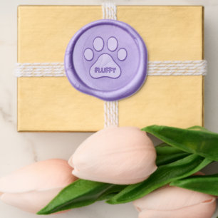 Paw Print Custom Pet Name Wax Seal Sticker