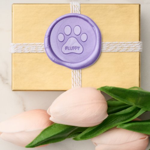 Paw Print Custom Pet Name Wax Seal Sticker