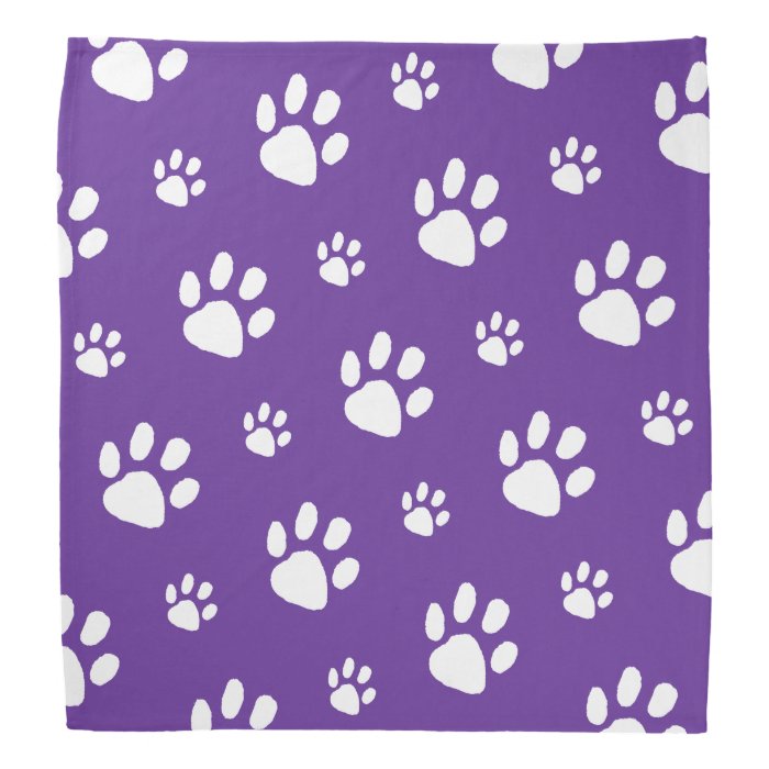 Paw Print Customizable Background Kerchief