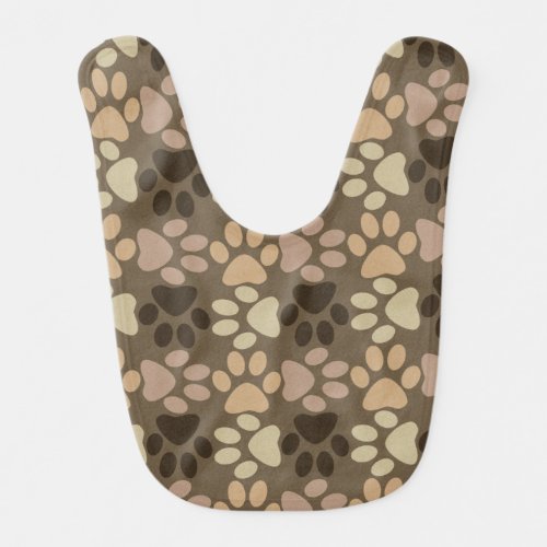 Paw Print Design Baby Bib