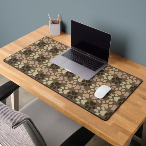 Paw Print Design Desk Mat