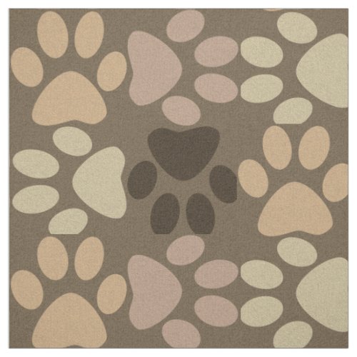 Paw Print Design Fabric