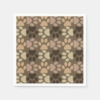 Paw Print Design Paper Napkins