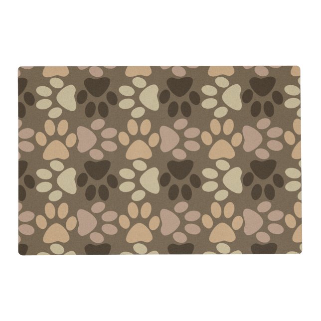 Paw Print Design Placemat (Front)