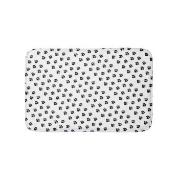 Paw Print Dog Bath Mat by JustLoveRescues at Zazzle