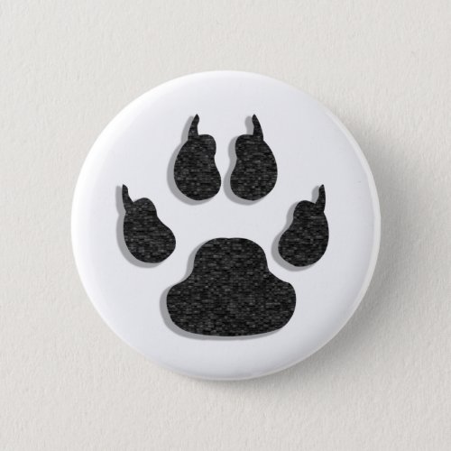 Paw Print Dog Canine Button