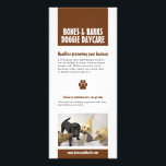 Paw Print Dog Care Rack Card<br><div class="desc">Your business is all about dogs so show that with this rack card. Perfect for a doggie daycare, dog sitter or walker, groomer or just about any dog-centered occupation. Just add your own text and photo. Available in alternate colors with matching business cards, letterhead, stickers and labels.</div>