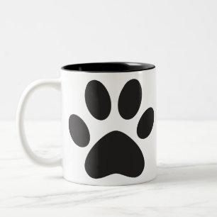Paw Print Dog Cat Animal Pet Foot Puppy Two-Tone Coffee Mug