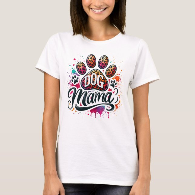 Paw Print Dog Mamma T-shirt (Front)