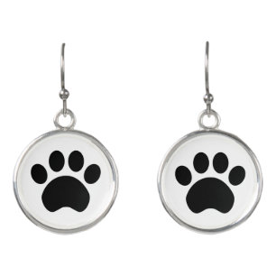 Paw Print Drop Earrings