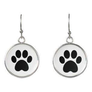 paw print earrings