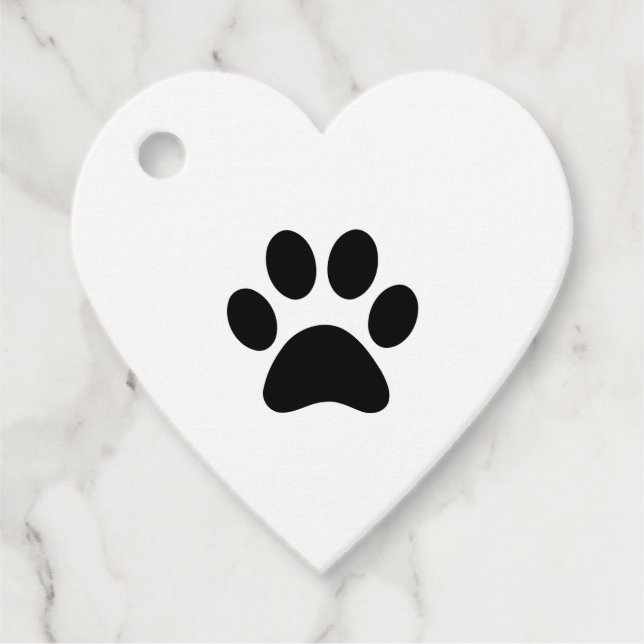PAW PRINT FAVOR TAGS (Front)