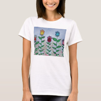 Paw Print Flowers T-Shirt