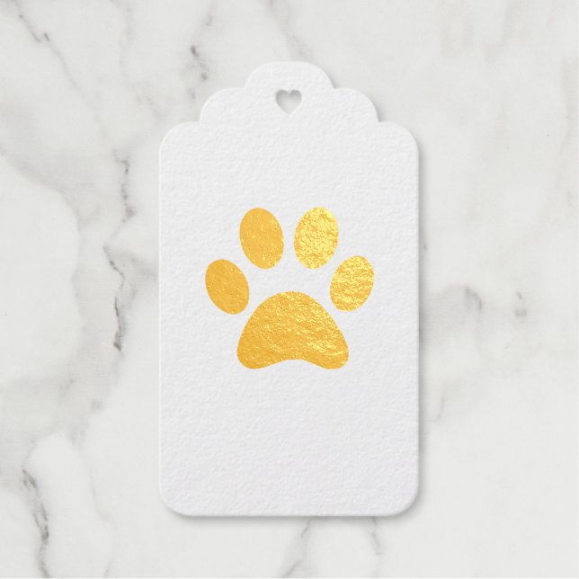 PAW PRINT FOIL GIFT TAGS (Front)